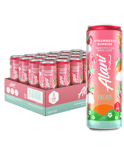 Energy Drink, Strawberry Sunrise, 12oz, 24 Pack