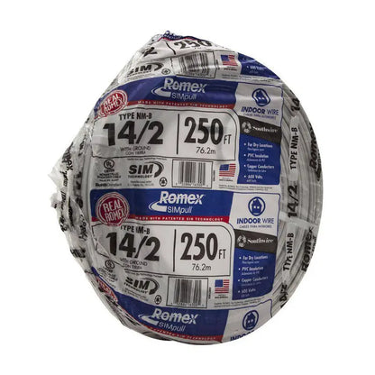 Southwire 250-Foot 14/2 Romex NM-B SIMpull Copper Solid Conductor Cable - 28827455