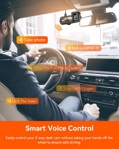 Vantrue 3-Channel 4K WiFi Dash Cam - N4 Pro