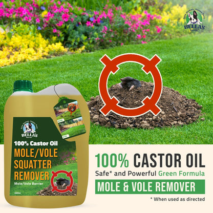 Petra Castor Oil For Moles, Gophers And Voles, Pet Safe, Food Grade, 1 Gallon - BB-4026