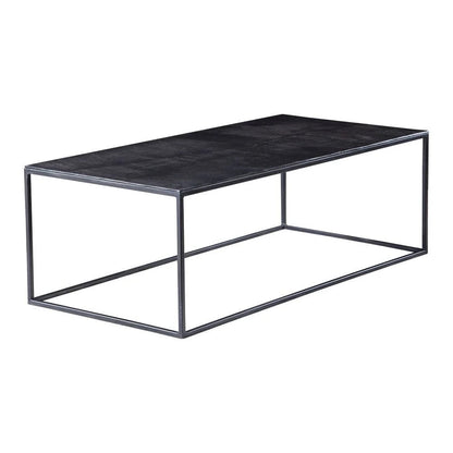 Bailey Street Home Industrial Coffee Table, 48 inch, Aged Black Iron/Plated Antique Bronze Finish - 208-Bel-3314816