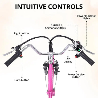 Adult Electric Tricycle - 7-Speed Folding E-Trike, 24in Wheels, 36V 10Ah Removable Battery, 250W Motor, 330-Lb Load Capacity