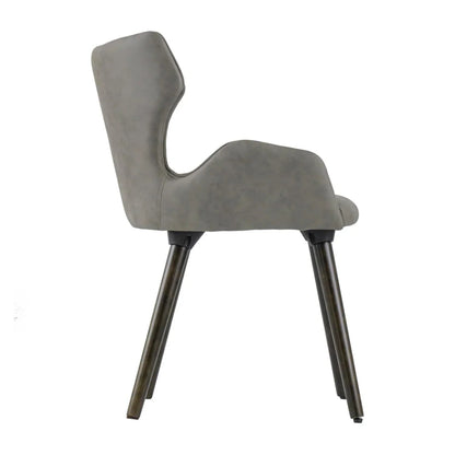 A & B Home Set Of 2 Dining Chairs, 22in W X 23.2in D X 32.3in H - 49809-GRAY-DS