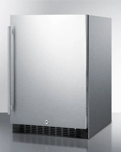 24in Wide Built-In All-Refrigerator With Stainless Steel Cabinet