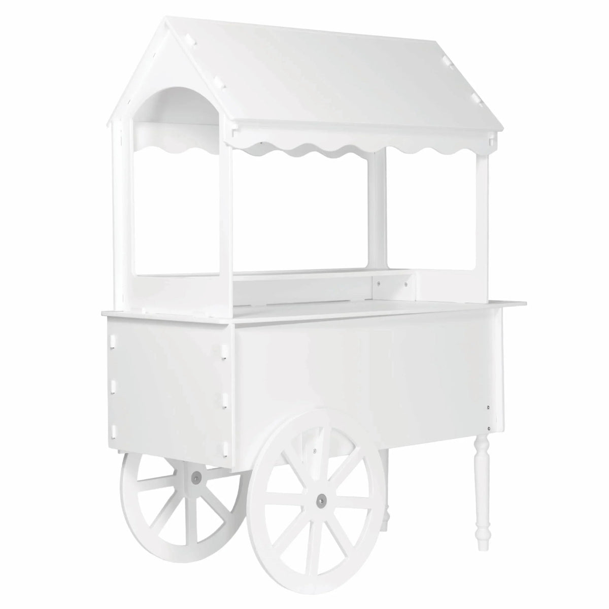 ZETY Wooden Candy Cart Display Stand With Wheels - 75 LBS Capacity
