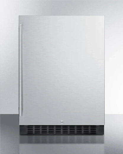 24in Wide Built-In All-Refrigerator With Stainless Steel Cabinet