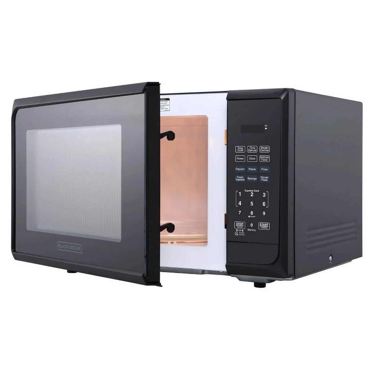 BLACK+DECKER 1.1 Cu. Ft. 1000 Watt Microwave Oven, Stainless Steel - EM031M2CE