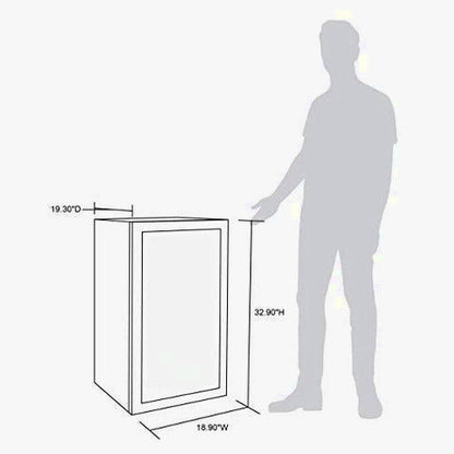 NewAir Beverage Refrigerator Cooler, 126 Cans, 3.4 Cubic Feet, Stainless Steel - AB-1200