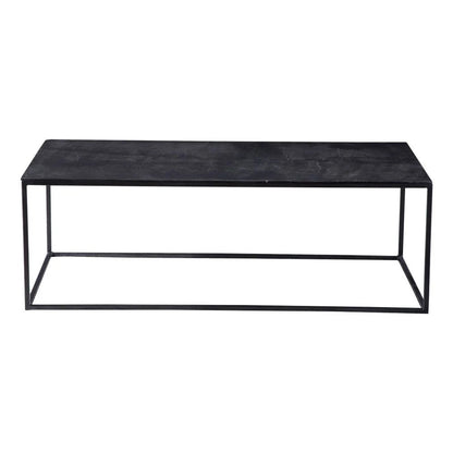 Bailey Street Home Industrial Coffee Table, 48 inch, Aged Black Iron/Plated Antique Bronze Finish - 208-Bel-3314816