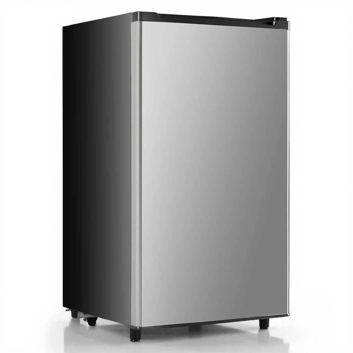 TINKLE WELL Mini Fridge With Freezer, 3.2 Cu Ft, Single Door, Silver
