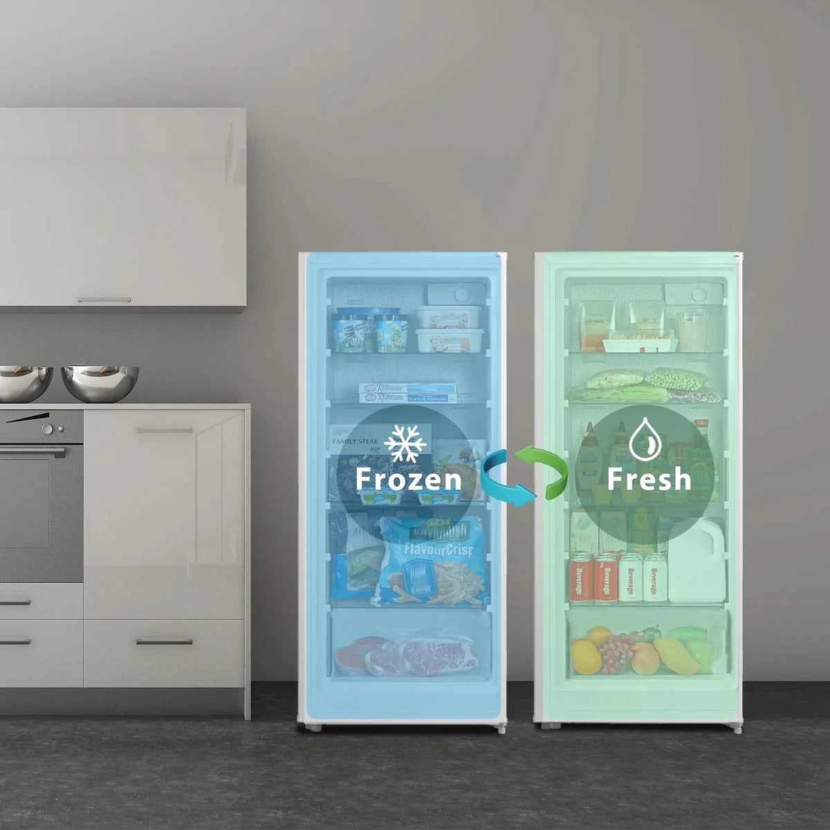 Arctic King Upright Convertible Freezer/Refrigerator, 7.1 Cu Ft, White