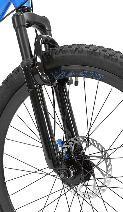 Genesis Boys Mountain Bike, Blue, Aluminum Frame, 24 inch, 8-Speed, Disc Brakes - 92420
