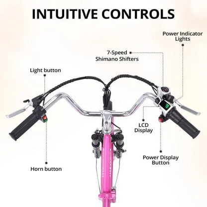 Adult Electric Tricycle - 7-Speed Folding E-Trike, 24in Wheels, 36V 10Ah Removable Battery, 250W Motor, 330-Lb Load Capacity