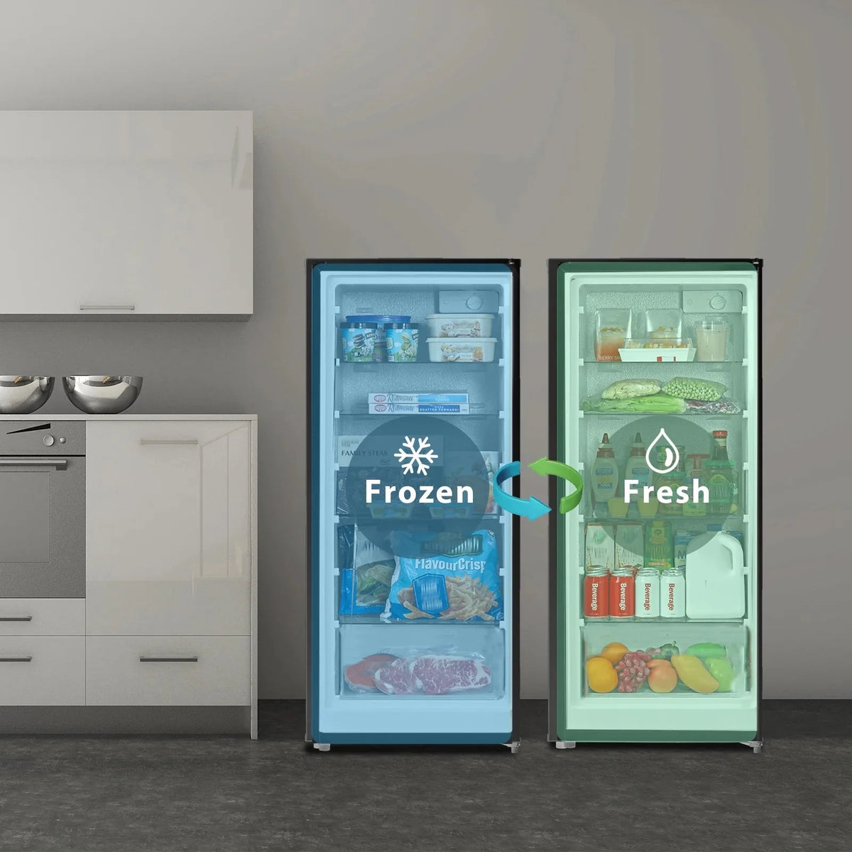 Arctic King Upright Convertible Freezer/Refrigerator, 7.1 Cu Ft, White