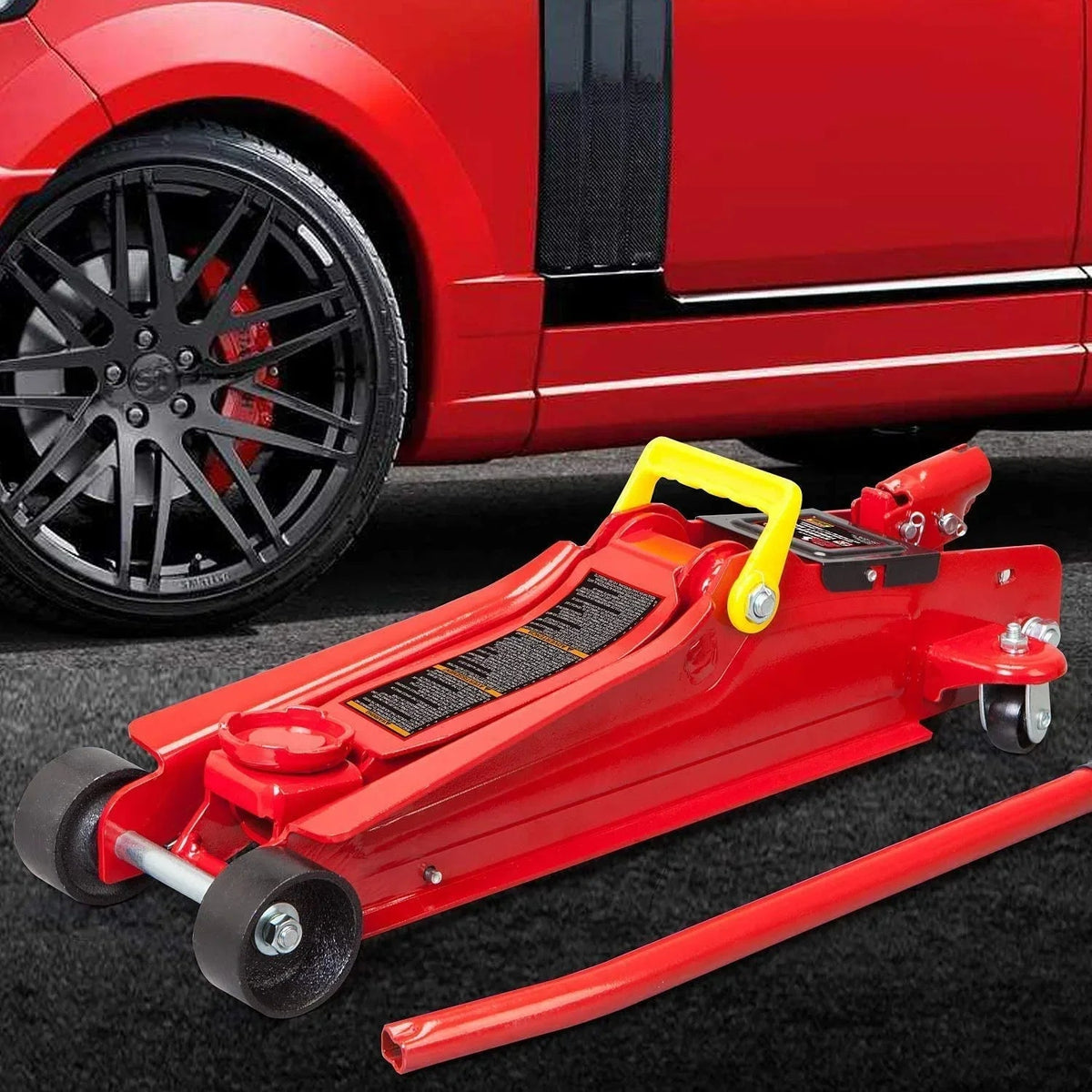 Big Red Hydraulic Low Profile Floor Jack, 2.5 Ton, Red - W8255AM