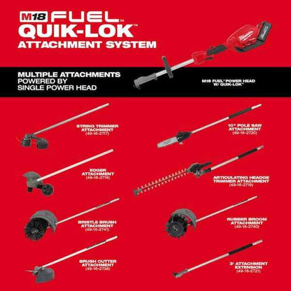 Milwaukee M18 FUEL 10 in 18V Lithium-Ion Brushless Cordless Pole Saw With Attachment Capability And 10 in Saw Chain