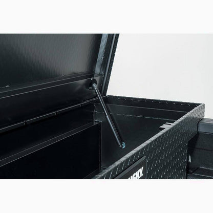 Husky Low Profile Black Aluminum Truck Tool Box For Mid-Size Trucks
